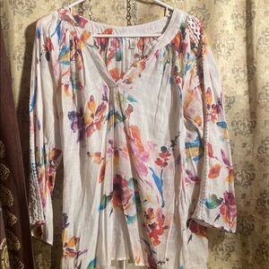 Floral Multicolor Women's Top
